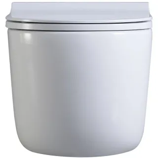 Унитаз подвесной ArtMax Verona AM012CHRT/SC безободковый с вихревым смывом и сиденьем микролифт белый